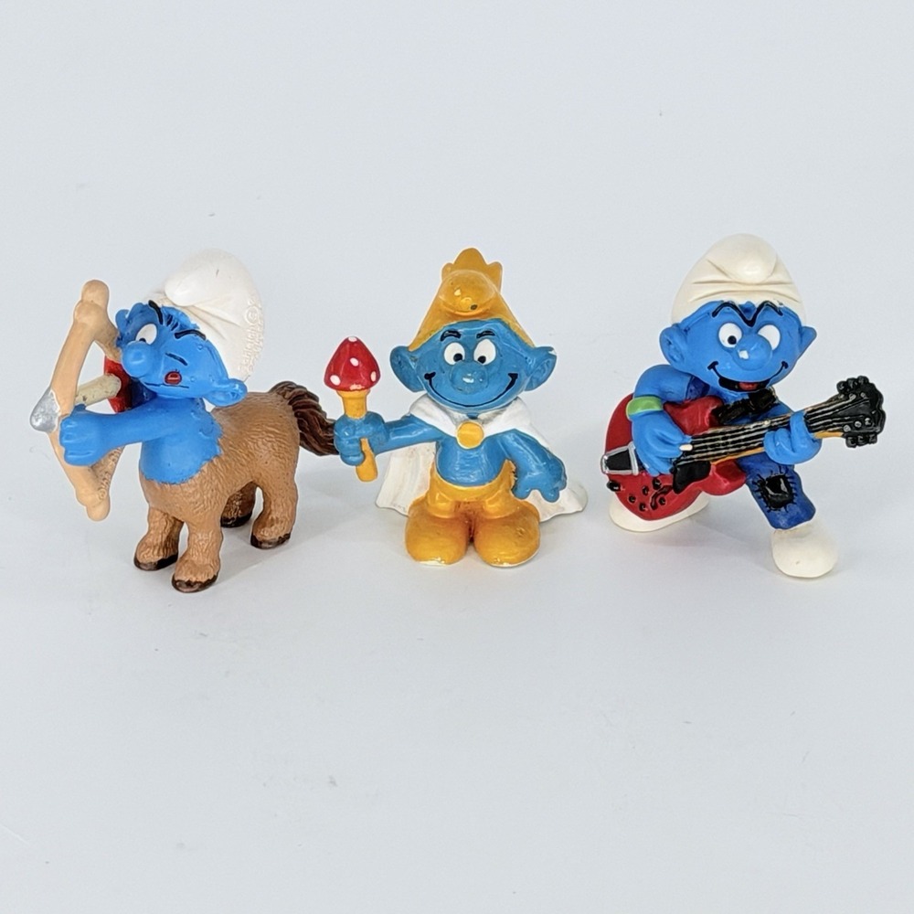 Schleich Peyo Smurfs Figures Lot Sagittarius King Guitar Vintage